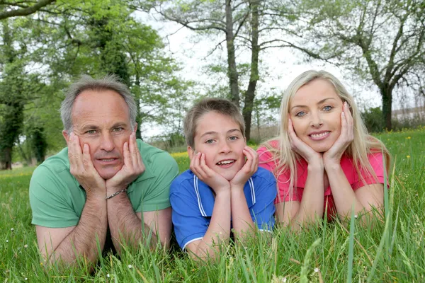 A boldog család portréja — Stock Fotó