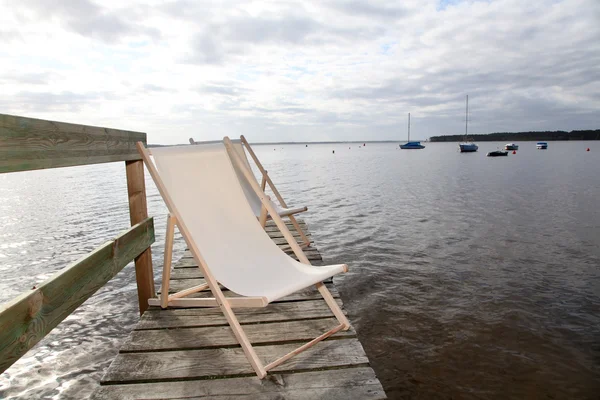 View of deck chairs set — Stock Photo, Image