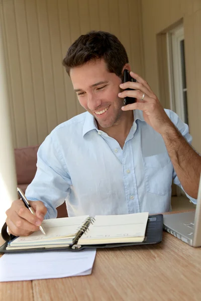 Self-employed person working from home — Stock Photo, Image