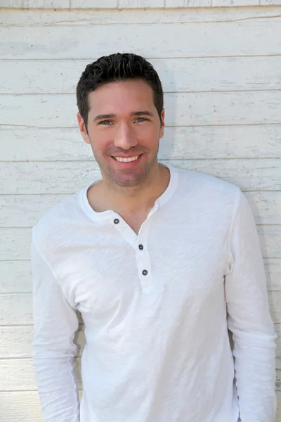 Smiling handsome man on white background — Stock Photo, Image