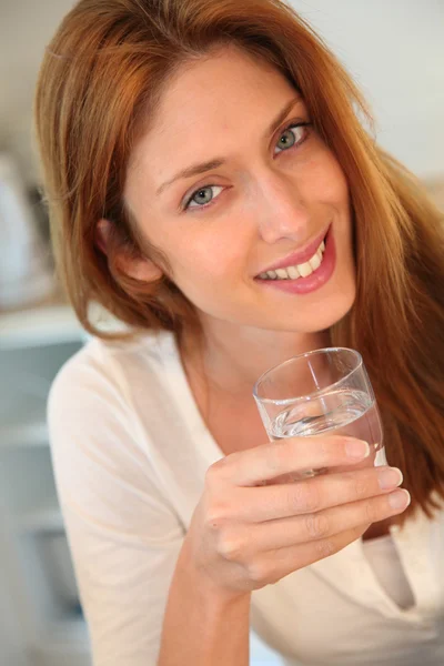 Portrait of beautiful drinking water — Stock Photo, Image