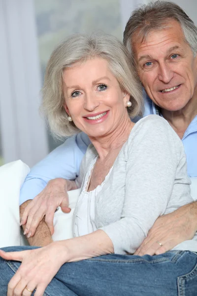 Closeup of happy senior couple — Stock Photo, Image