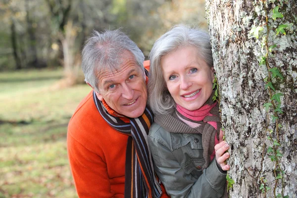 田舎で年配のカップルの肖像画 — ストック写真