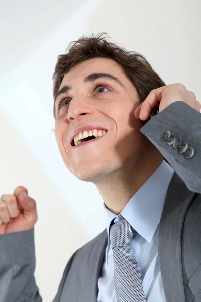 Closeup of businessman on the phone — Stock Photo, Image