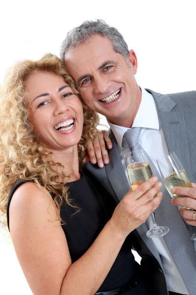 Couple celebrating new year's eve — Stock Photo, Image