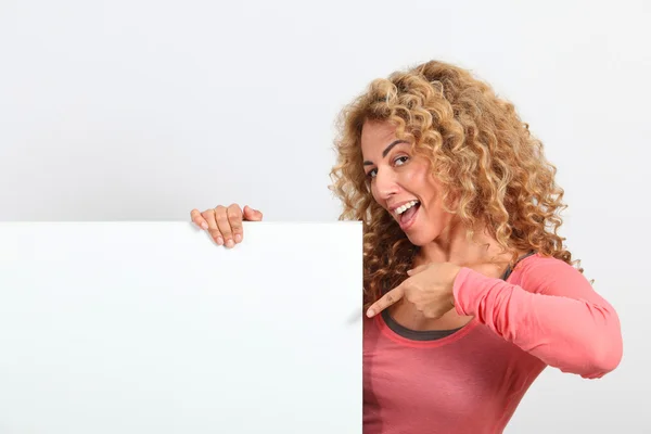 Funny blond woman — Stock Photo, Image