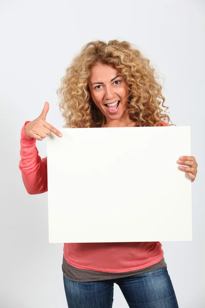 Funny blond woman — Stock Photo, Image