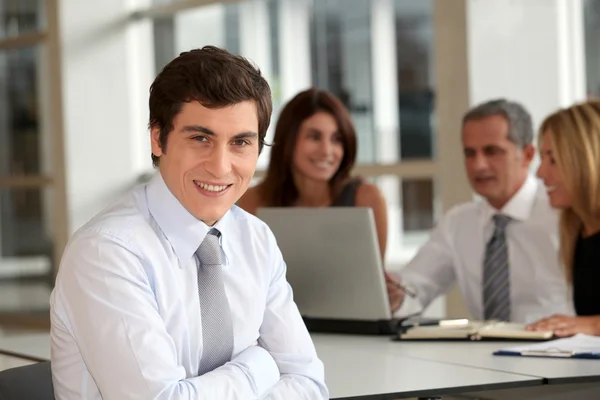 Office worker attending business meeting — Stock Photo, Image