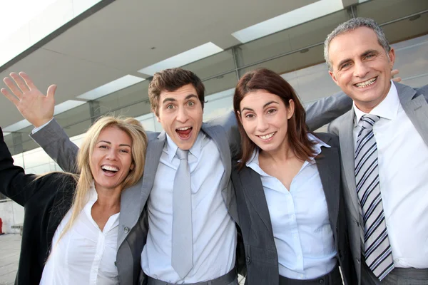 幸せなビジネスのグループ — ストック写真