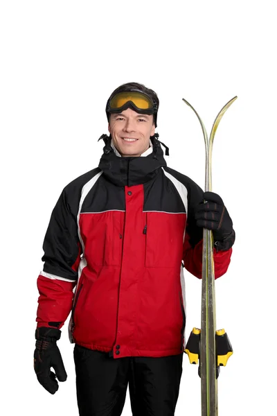 Uomo adulto con vestiti invernali — Foto Stock