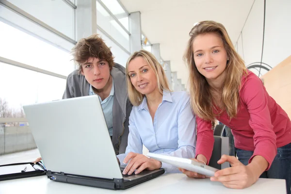 Students and teacher — Stock Photo, Image