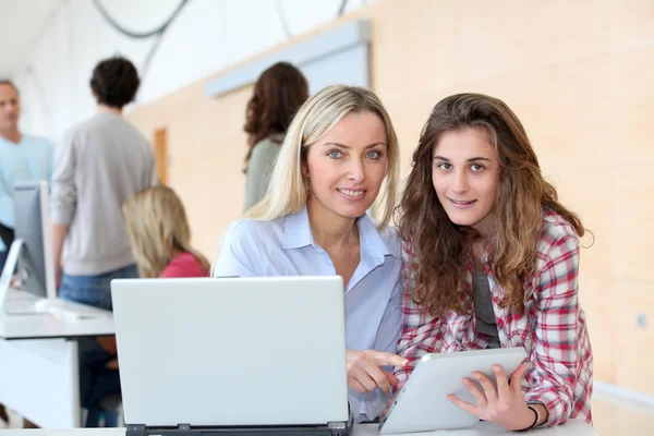 Teacher and teenage girl Stock Picture