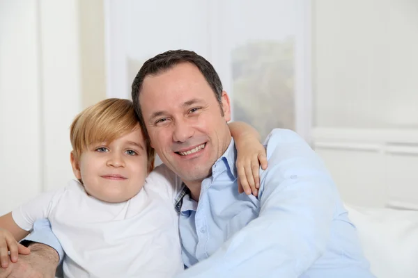 Porträtt av far och son — Stockfoto