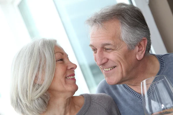 Portrait of happy in loved senior couple — Stok Foto