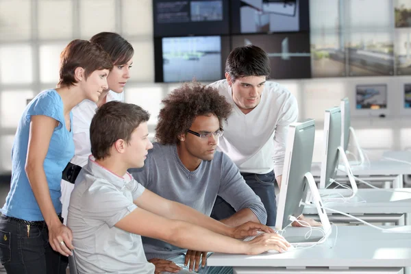 Group of young in business training — Stock Photo, Image