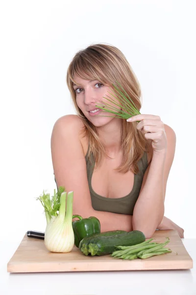 健康的なグリーンの有機食品 — ストック写真