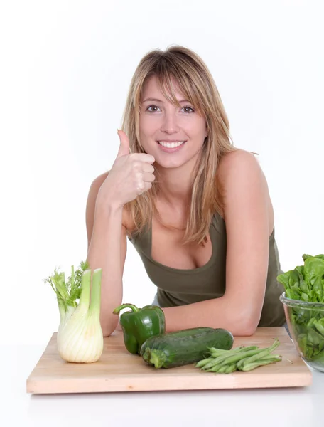 Zdravé zelené biopotraviny — Stock fotografie