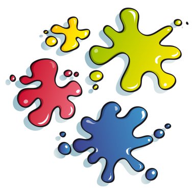 Funny spots of paint clipart