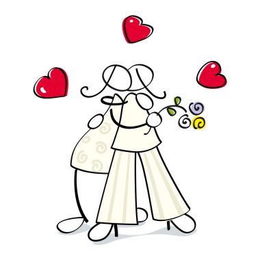 Funny lesbian cuple clipart