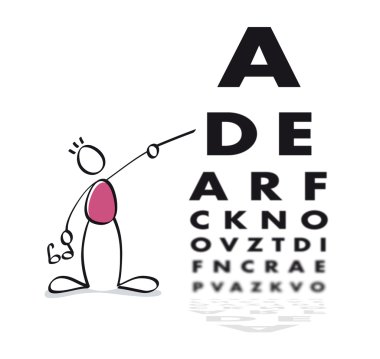 Funny vision test clipart