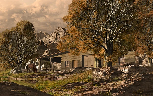 Західні кінь ранчо — стокове фото