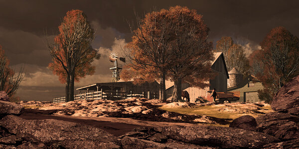 Horse Ranch In The Southwest