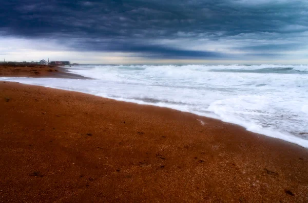风雨如磐的海滩 — 图库照片