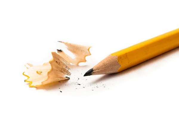 Sarı beyaz izole kalem keskin — Stok fotoğraf