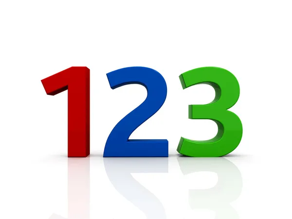 123 sign — Stock Photo, Image