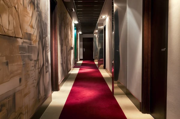 酒店的走廊 — 图库照片