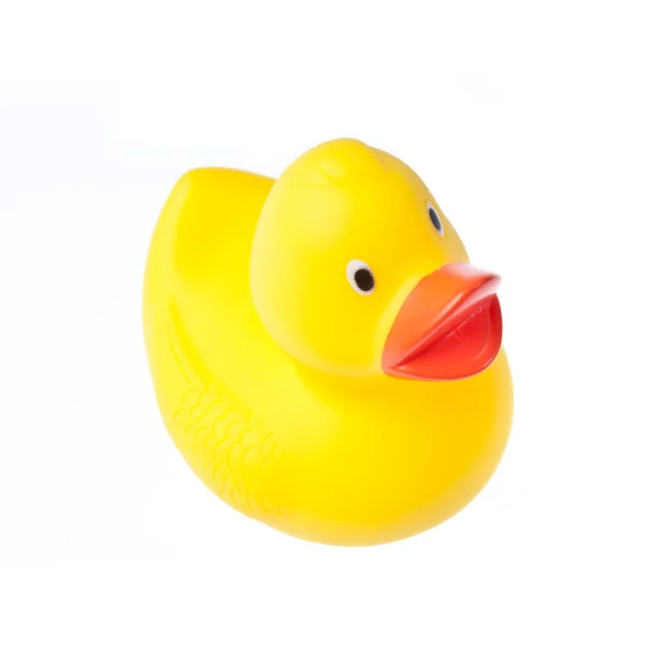 Rubber duck geïsoleerd op de witte achtergrond — Stockfoto