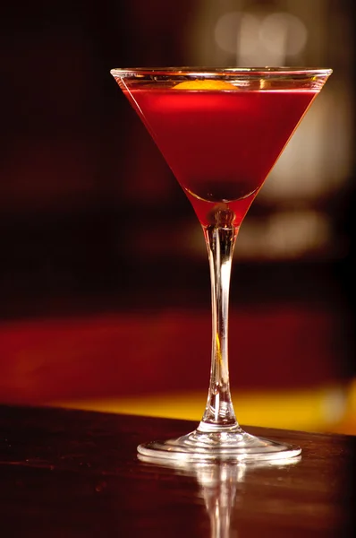 A glass with the cocktail