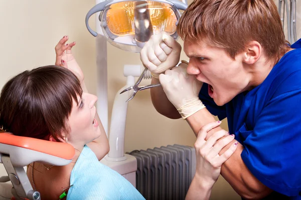 Зубная фобия — стоковое фото