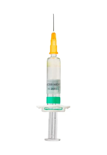 Injekční stříkačka izolované na bílém pozadí — Stock fotografie