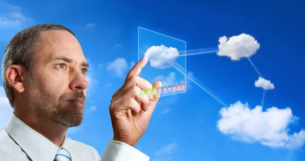 Futuristischer Cloud-Computer — Stockfoto