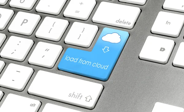 Satz von vier Tastaturlayouts für Cloud Computing — Stockfoto