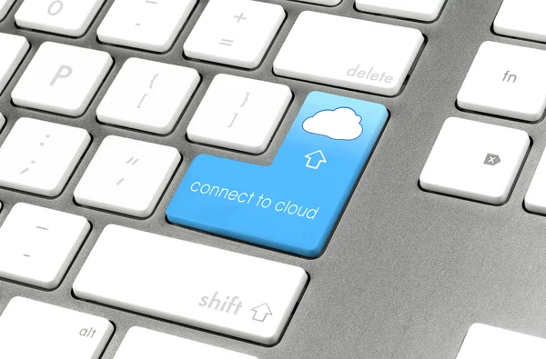 Conjunto de cuatro diseños de teclado para computación en nube — Foto de Stock