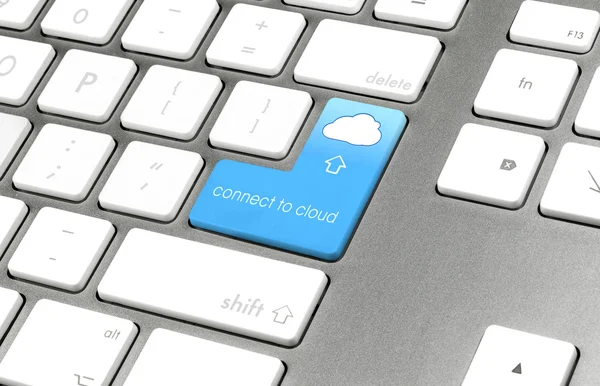 Satz von vier Tastaturlayouts für Cloud Computing — Stockfoto
