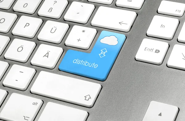Ensemble de quatre configurations de clavier pour l'informatique en nuage — Photo