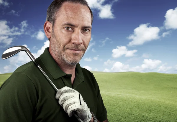 Porträtt av en golf-spelare — Stockfoto