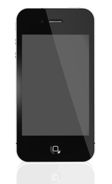 izole modern dokunmatik siyah ekran telefon