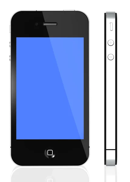 Modernes Touch Blue Screen Telefon isoliert — Stockfoto