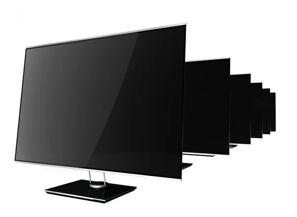 Schwarzer LED-Fernseher in roh — Stockfoto