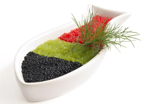 Kaviar i en skålformad över — Stockfoto
