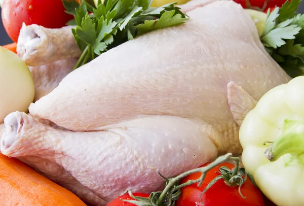 Ayam dan sayuran mentah — Stok Foto