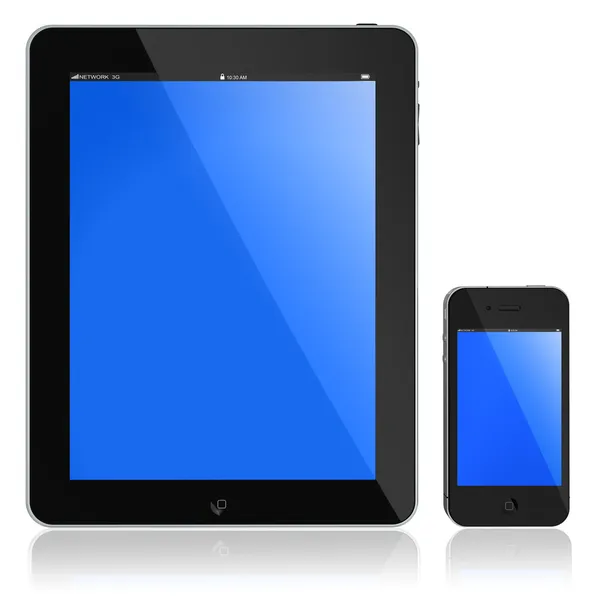 Tablet pc και μοντέρνο τηλέφωνο — Φωτογραφία Αρχείου