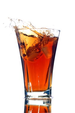 Soft drink with a splash clipart