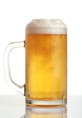 Glass of beer close-up clipart