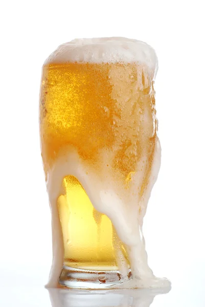 Ποτήρι μπύρα close-up — Φωτογραφία Αρχείου
