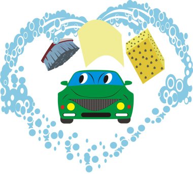 Auto washing clipart